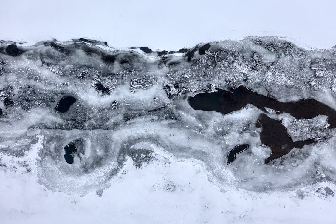 Frost and snow buildup on a roof